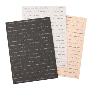 Heidi Swapp - Set Sail Sentiment Stickers 123/Pkg - Scrap Of Your Life 