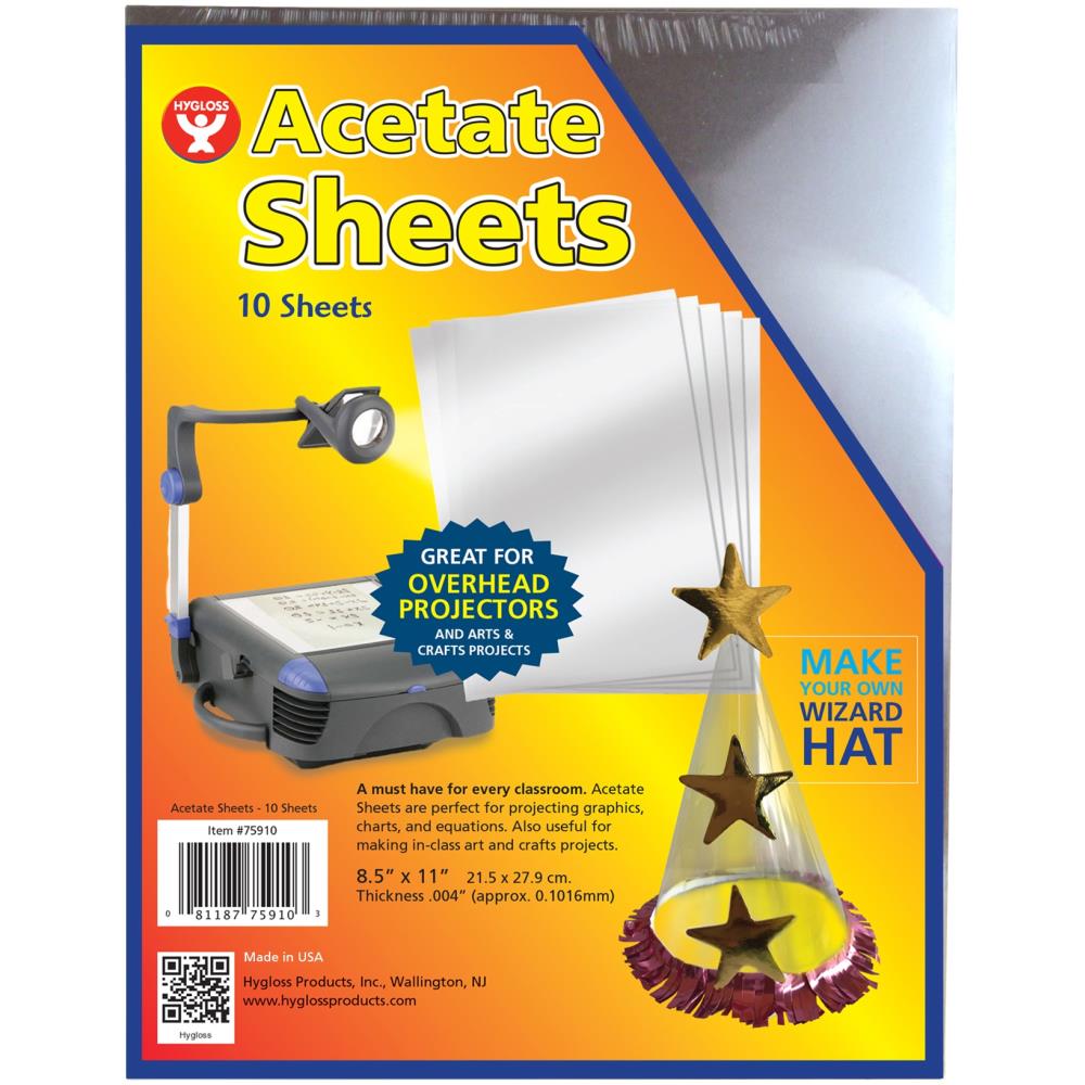Hi-Gloss - Acetate Sheets 8.5x11 inches (pack of 10 sheets) - Scrap Of Your Life 
