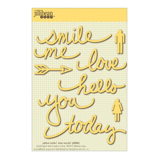 Jillibean Soup Wise Word Cardstock Stickers Yellow Smile - Scrap Of Your Life 