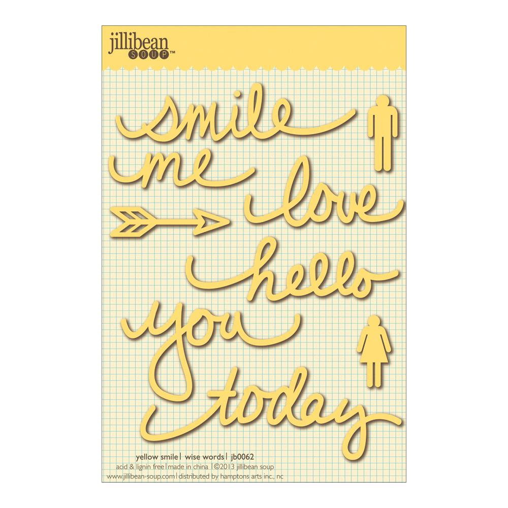 Jillibean Soup Wise Word Cardstock Stickers Yellow Smile - Scrap Of Your Life 