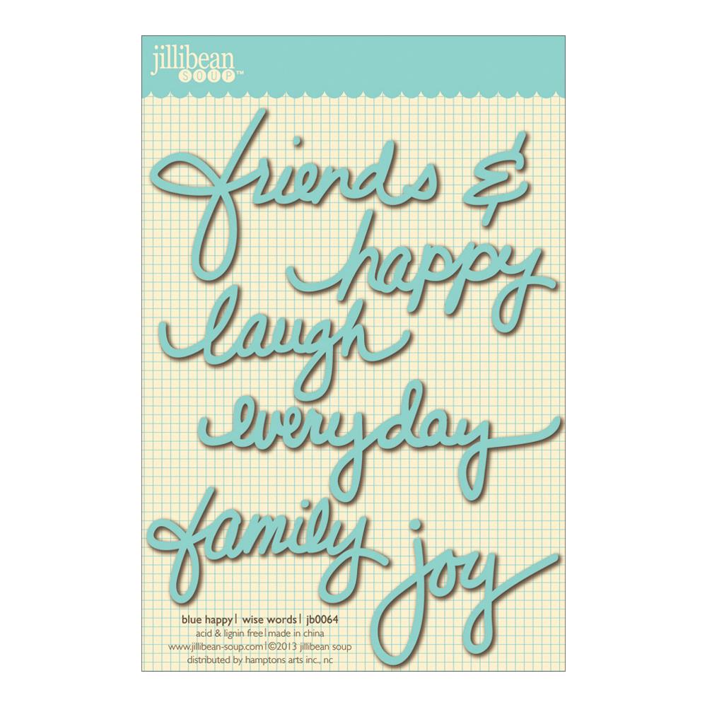 Jillibean Soup Wise Word Cardstock Stickers Blue Happy - Scrap Of Your Life 