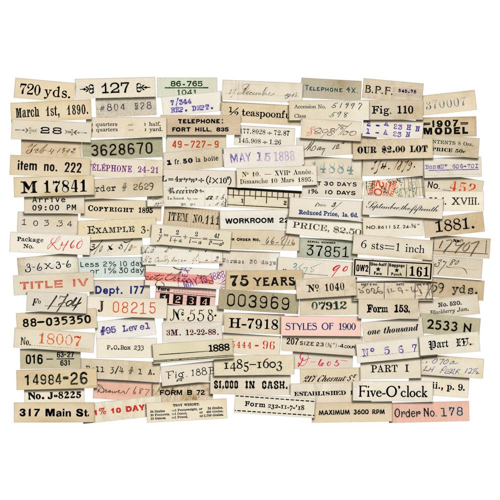 Tim Holtz Ideaology Snippets - Number Strips - Scrap Of Your Life 