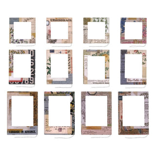 Tim Holtz Idea-Ology Stitched Collage Layered Frames 12pkg - Scrap Of Your Life 