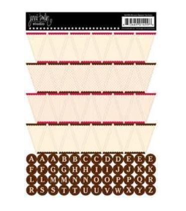 Jenni Bowlin Banner Stickers Brown - Scrap Of Your Life 