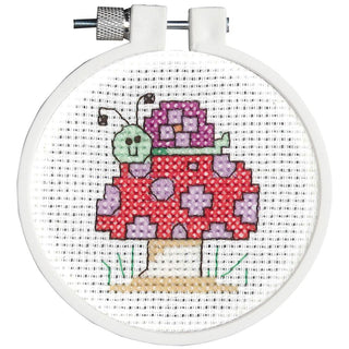 JANLYNN-Mini Counted Cross Stitch - 11 count - Snail and Mushroom - Scrap Of Your Life 