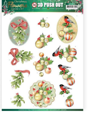 Jeanine's Art   3D - Die Cut - Christmas Flowers - Mistle Toe - Scrap Of Your Life 