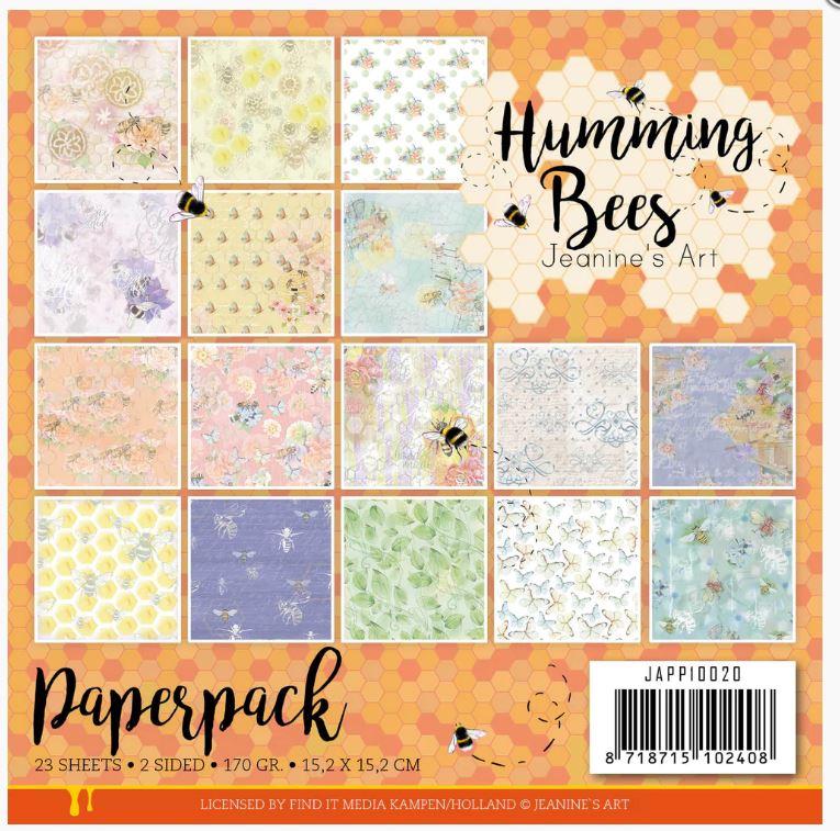 Jeanine's Art   6 x 6 Paper Pad - Humming Bees - Scrap Of Your Life 