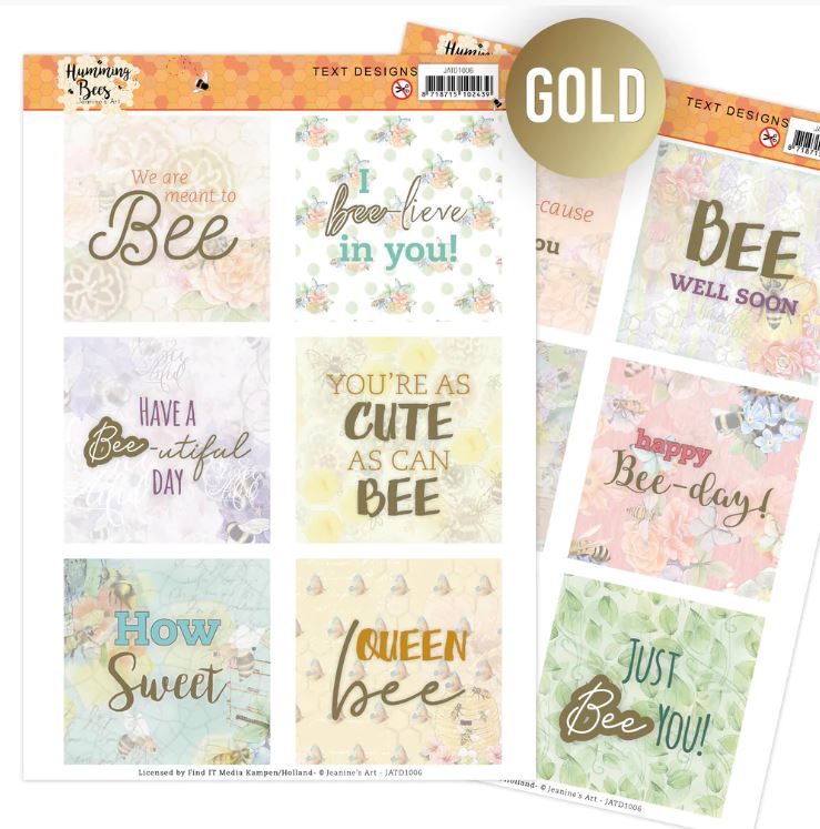 Jeanine's Art  Text Design Stickers - Humming Bees - Scrap Of Your Life 