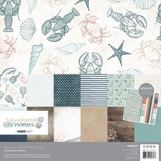 Kaisercraft - Unchartered Waters 6 x 6 Paper Pad - Scrap Of Your Life 