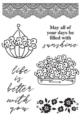 Kaisercraft - Clear Stamp Set - Flower Shoppe - Scrap Of Your Life 