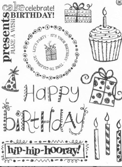 KaiserCraft - Clear Stamp Set - Birthday - Scrap Of Your Life 