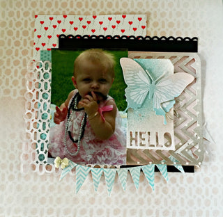 Baby Layout Idea Banners and Chevron