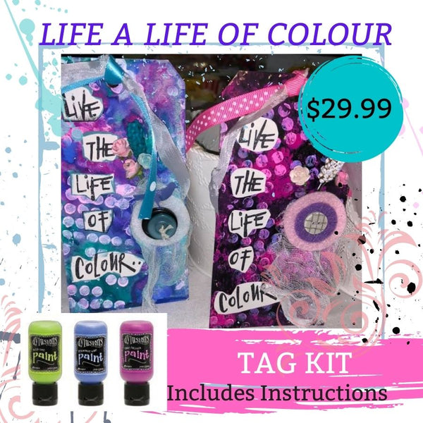 Studio Boutique Kit - Live a Life of Colour Mixed Media Tag Kit - Scrap Of Your Life 