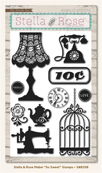 My Minds Eye Studio Rose So Sweet Acrylic Stamp Set - Scrap Of Your Life 