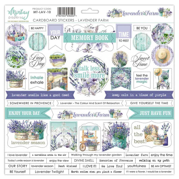 Mintay - Chipboard Stickers - Lavender Farm - Scrap Of Your Life 