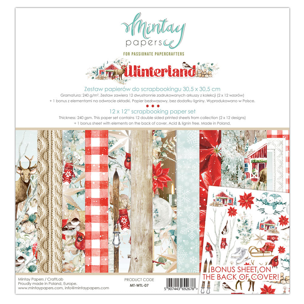 Mintay - Winter Wonderland 12 x 12 Paper Collection - Scrap Of Your Life 