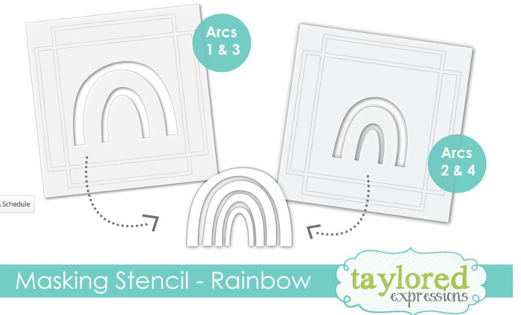 Taylored Expressions Layering Stencil - Make a Rainbow - Scrap Of Your Life 