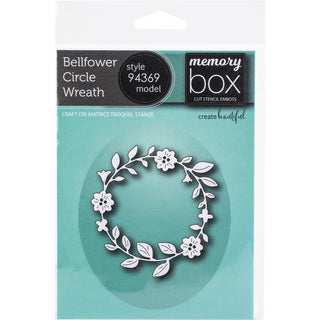 Memory Box - Die - Bell Flower Circle Wreath - Scrap Of Your Life 