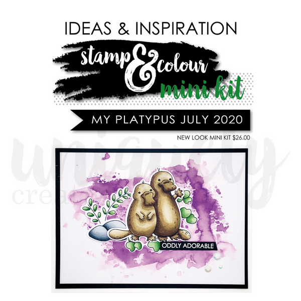 Uniquely Creative - Acrylic Stamps and Dies Mini Card Kit - My Platypus - Scrap Of Your Life 