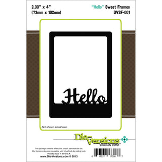 Die-Versions - Die Sweet Frame Hello - Scrap Of Your Life 
