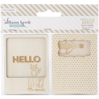 Websters Designs Alison Kreft Hello World Wood Veneer - Scrap Of Your Life 