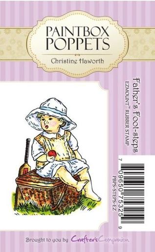 Crafters Companion Paintbox Poppets Unmounted Stamps - Father's Footsteps - Scrap Of Your Life 