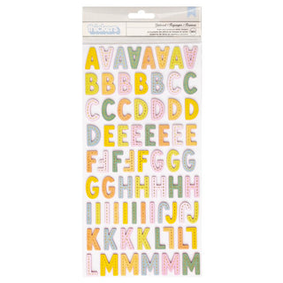 Paige Evans Garden Shoppe Thickers Stickers - Alphabet W/Copper Foil Accentsg - Scrap Of Your Life 