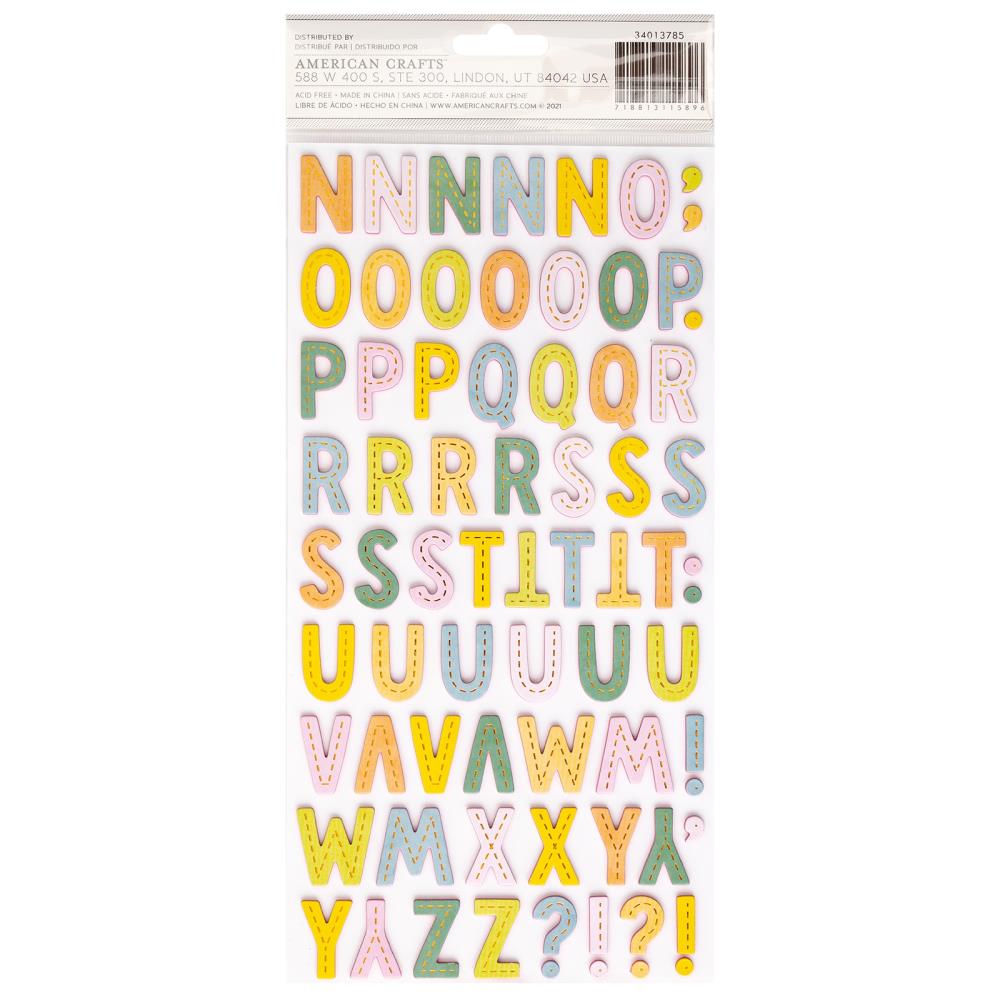 Paige Evans Garden Shoppe Thickers Stickers - Alphabet W/Copper Foil Accentsg - Scrap Of Your Life 
