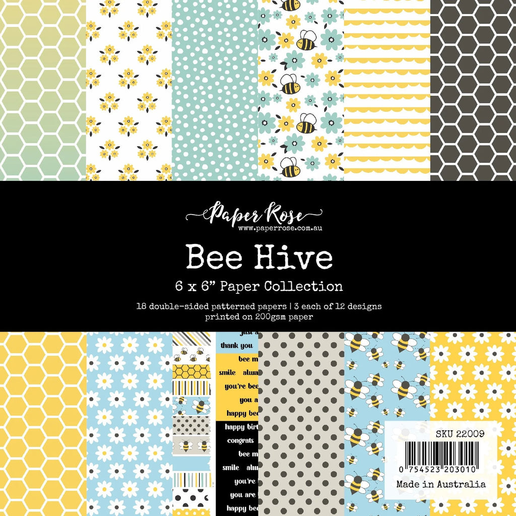 Paper Rose Studio 6 x 6 inch paper pad - Bee Hive - Scrap Of Your Life 
