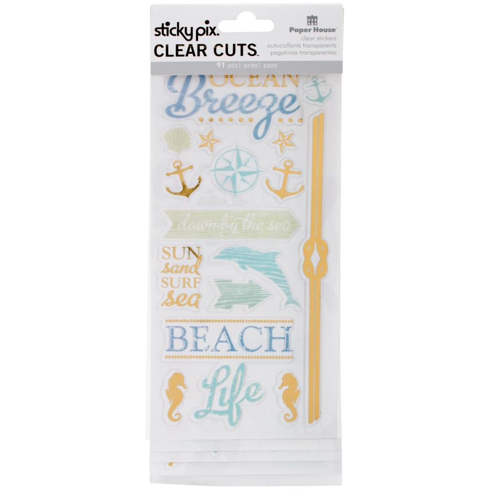 Paper House Sticky Pix Clear Cuts Stickers Beach - Scrap Of Your Life 