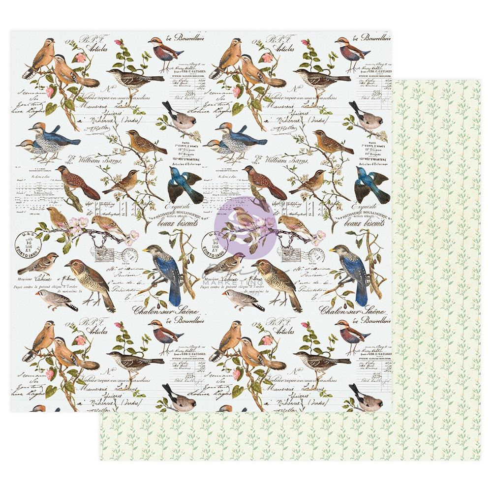 Prima - Nature Lover - Double-Sided Cardstock 12"X12" - Where The Birds Meet - Scrap Of Your Life 