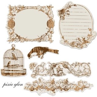 Prima - Printery Collection - Reflections - Antique Transparent Scrap Of Your Life 