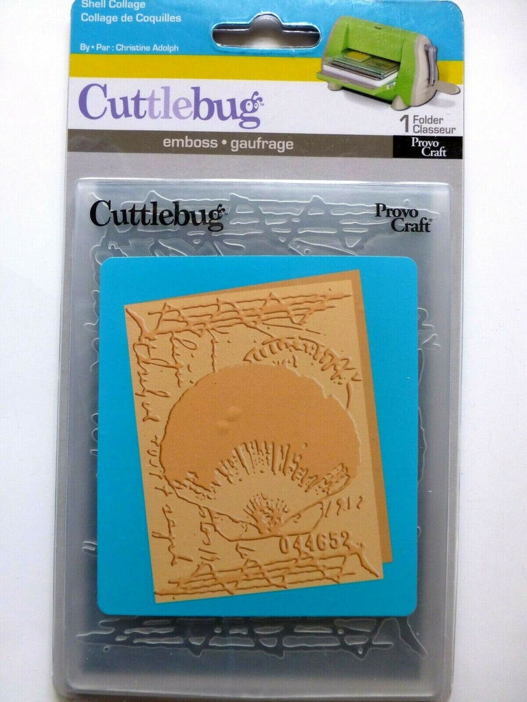 Provocraft - Cuttlebug - Embossing Folder - Shell Collage - Scrap Of Your Life 