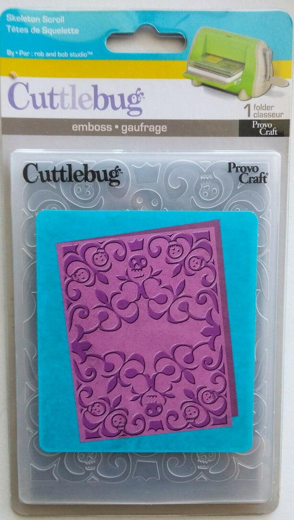Provocraft - Cuttlebug - Embossing Folder - Skeleton Scroll - Scrap Of Your Life 