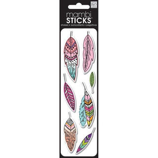 Me & My Big Ideas - Puffy Stickers Pink Feathers - Scrap Of Your Life 