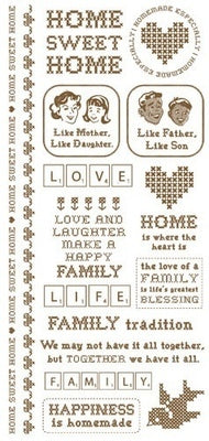 Kaisercraft - Homemadey  - Brown and White Rubons - Scrap Of Your Life 