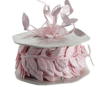 Barama Ribbon - Satin Leaves - Pink - Scrap Of Your Life 