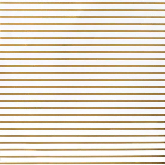 American Crafts DIY Shop 12 x 12 Thin Gold Foil Stripe on White Paper - Scrap Of Your Life 