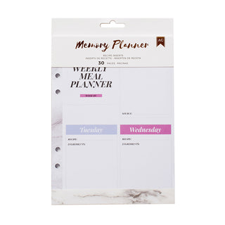 American Crafts - Memory Planner Collection - Marble Crush Planner Inserts - Recipe - Scrap Of Your Life 