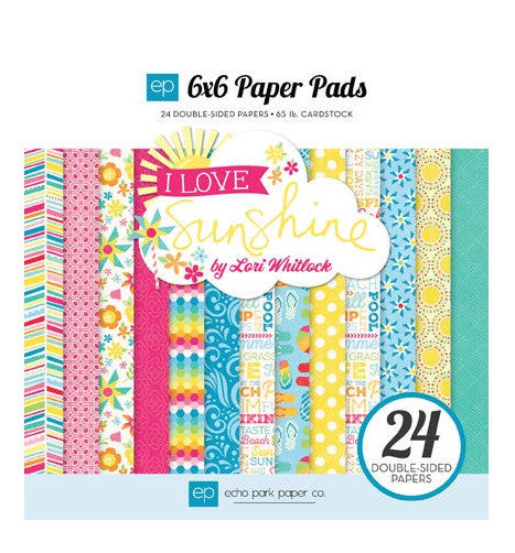 Echo Park I Love Sunshine 6 " x 6" Double Sided Paper Pad - Scrap Of Your Life 