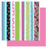 Glitz Designs - Sublime Collection - 12" x 12"  Double Sided Paper - Sublime Wacky Stripe - Scrap Of Your Life 