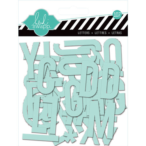 Heidi Swapp Clear Pop Collection Clear Alphabet Mint - Scrap Of Your Life 