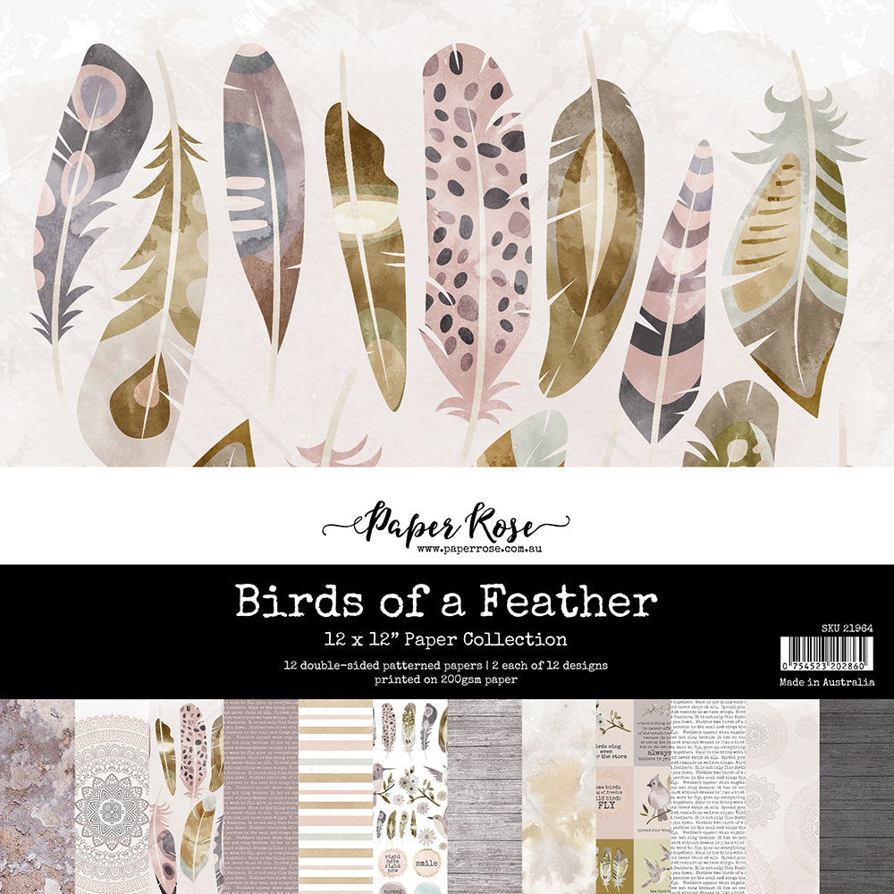 Paper Rose Studio - 12" x 12" Paper Collection - Birds of a Feather - Scrap Of Your Life 