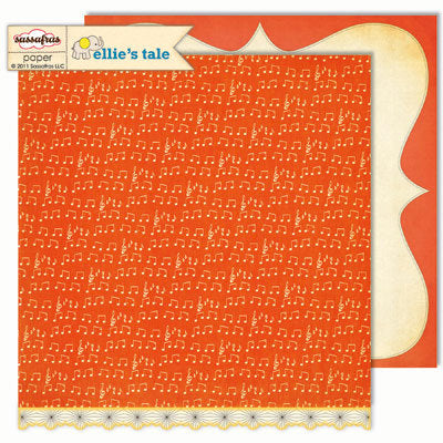 Sassafras Lass - Ellies Tale Collection - 12 x 12 Cardstock Paper - Sweet Score - Scrap Of Your Life 