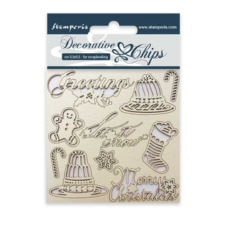 Stamperia Decorative Chips - Christmas - Scrap Of Your Life 
