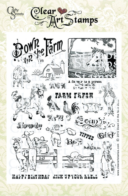 Crafty Secrets - Acrylic Stamps Down on the Farm - Scrap Of Your Life 