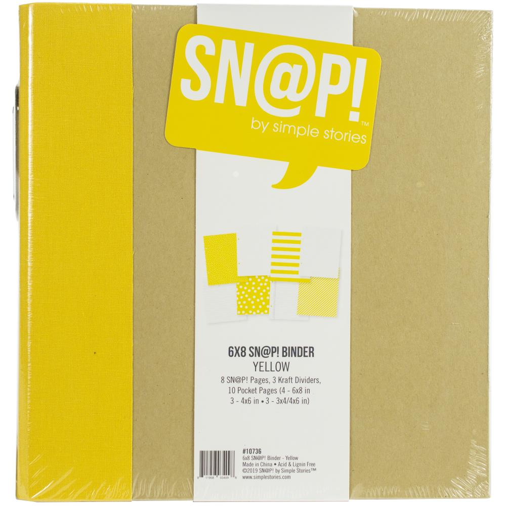 Simple Stories - 6"x 8" Album - SN@P Album - Yellow - Scrap Of Your Life 