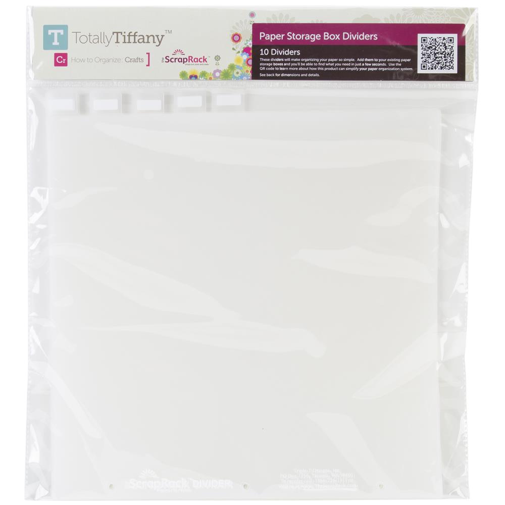 Totally Tiffany - ScrapRack Paper Storage Box Tabbed Dividers 10/Pkg - Scrap Of Your Life 