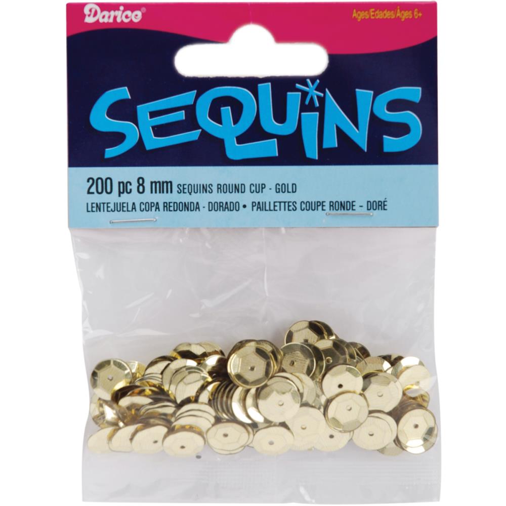 Darice - Cupped Sequins 5mm - Gold - Scrap Of Your Life 