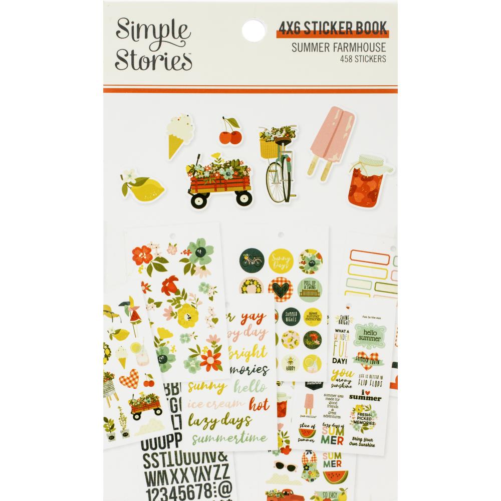 Simple Stories - Summer Farmhouse Collection - Sticker Book - Scrap Of Your Life 